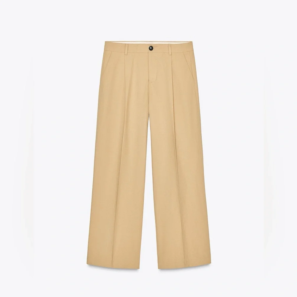 Zara Tailored Cotton Chino Trousers - Picture 11 of 17